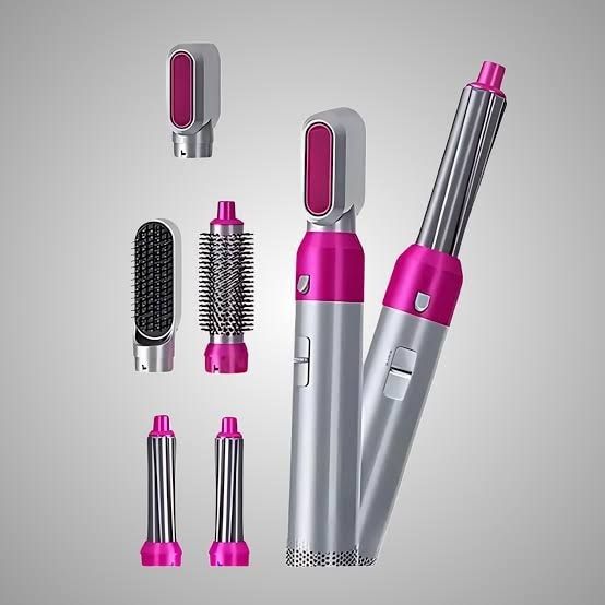 Muti-Functional 5 IN 1 Hair Styling Tool Detachable Hot Air Brush Hair Dryer with Comb