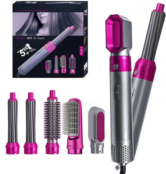 Muti-Functional 5 IN 1 Hair Styling Tool Detachable Hot Air Brush Hair Dryer with Comb